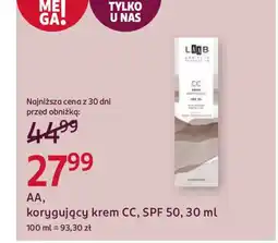 Rossmann AA, korygujący krem CC, SPF 50 oferta