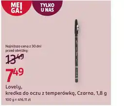 Rossmann Lovely, kredka do oczu z temperówką, Czarna oferta