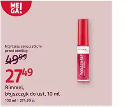 Rossmann Rimmel, błyszczyk do ust oferta