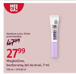 Rossmann Maybelline, bezbarwny żel do brwi oferta