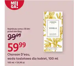 Rossmann Chanson D'eau, woda toaletowa dla kobiet oferta