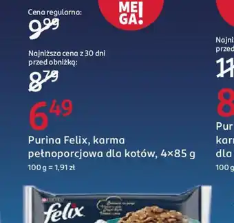 Rossmann Purina Felix, karma pełnoporcjowa dla kotów oferta