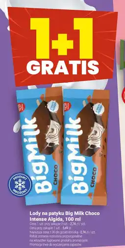 Twój Market Lody na patyku BIG MILK Choco Intense Algida oferta