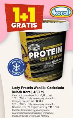 Twój Market Lody Protein Wanilia-Czekolada Koral 450ml oferta