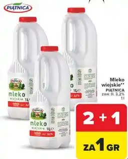 Carrefour Mleko wiejskie Piątnica 3.2% oferta