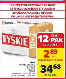 Carrefour Piwo Tyskie Gronie oferta