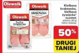 Carrefour Kiełbasa krakowska z szynki Olewnik oferta