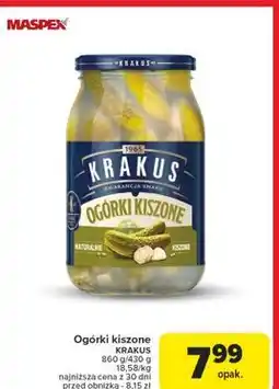 Carrefour Ogórki kiszone Krakus Maspex oferta