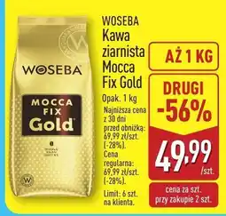 ALDI Kawa ziarnista Mocca Fix Gold 1 kg Woseba oferta