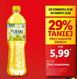 Lidl Olej rzepakowy Polski oferta
