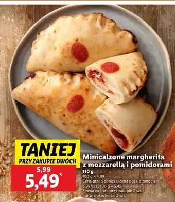 Lidl Minicalzone margherita z mozzarellą i pomidorami Lidl oferta