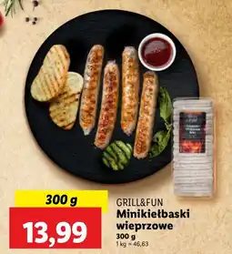 Lidl Minikiełbaski wieprzowe GRILL&FUN oferta