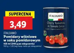 Lidl Pomidory wiśniowe w soku pomidorowym Italiamo oferta