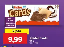 Lidl Wafelek Kinder Cards oferta