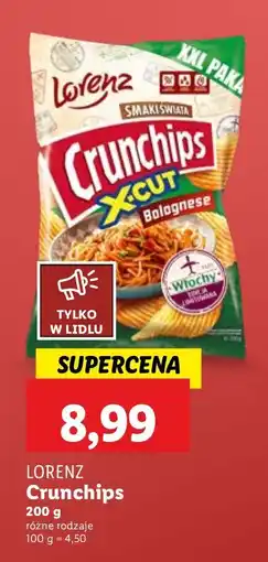 Lidl Chipsy Lorenz Crunchips Bolognese XXL oferta