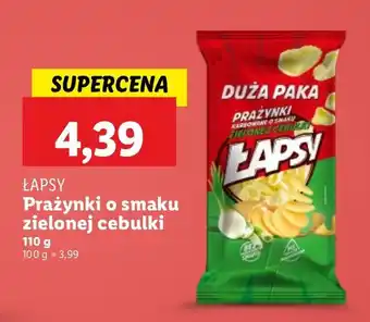 Lidl Prażynki Lapsy o smaku zielonej cebulki oferta