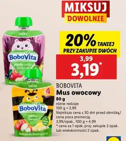 Lidl Mus owocowy BoboVita oferta