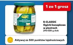 Kaufland Ogórki kanapkowe K-Classic w plastrach oferta