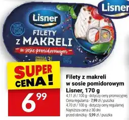 Twój Market Filety z makreli w sosie pomidorowym Lisner oferta
