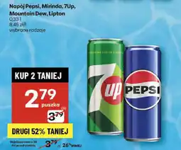 Delikatesy Centrum Napój Pepsi, Mirinda, 7Up, Mountain Dew, Lipton oferta