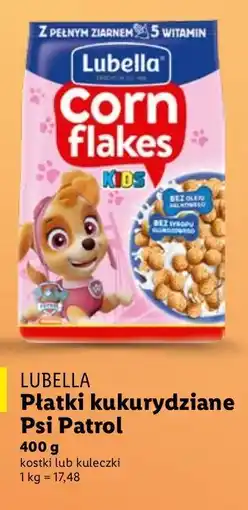 Lidl Płatki kukurydziane Psi Patrol Lubella kuleczki oferta