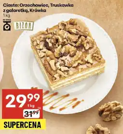 Delikatesy Centrum Ciasto Orzechowiec, Truskawka z galaretką, Krówka Bizon oferta