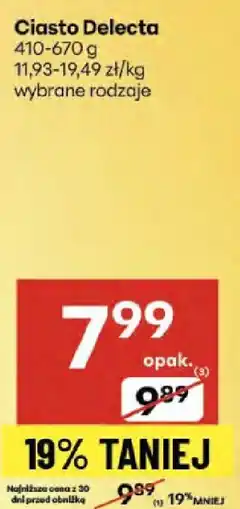 Delikatesy Centrum Ciasto Delecta oferta