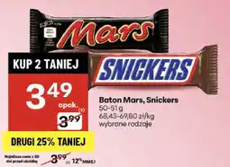 Delikatesy Centrum Baton Mars, Snickers oferta