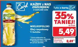 Kaufland WIELKOPOLSKI Olej rzepakowy 1 l butelka oferta