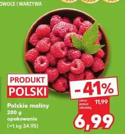 Kaufland Polskie maliny 200 g opakowanie oferta