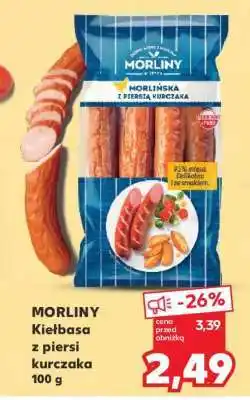 Kaufland MORLINY Kiełbasa z piersi kurczaka 100 g oferta