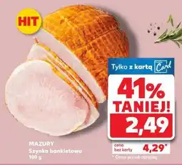 Kaufland MAZURY Szynka bankietowa oferta