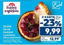 Kaufland OLSZA Sernik baskijski z wiśniami 210 g opakowanie oferta