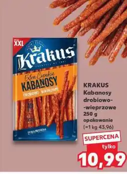 Kaufland KRAKUS Kabanosy drobiowo- -wieprzowe 250 g opakowanie oferta