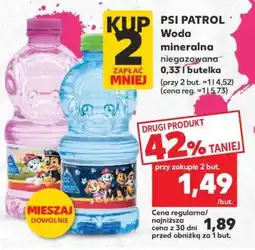 Kaufland PSI PATROL Woda mineralna niegazowana 0,33 l butelka oferta
