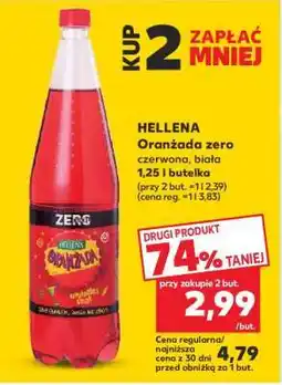 Kaufland HELLENA Oranżada zero czerwona, biała oferta