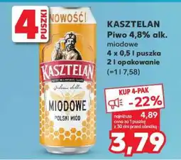 Kaufland KASZTELAN Piwo 4,8% alk. miodowe oferta