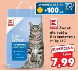 Kaufland Żwirek dla kotów 5 kg opakowanie oferta