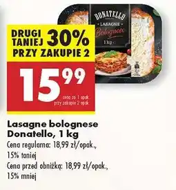 Biedronka Lasagne bolognese Donatello, 1 kg oferta