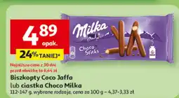 Auchan Biszkopty Coco Jaffa lub ciastka Choco Milka oferta