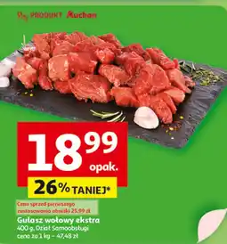 Auchan Gulasz wołowy extra Dział Samoobsługi oferta