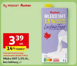 Auchan Mleko UHT bez laktozy 1,5% Auchan oferta
