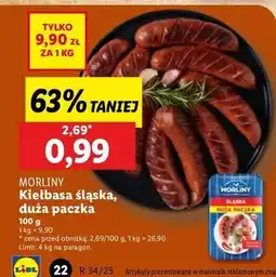 Lidl Kiełbasa śląska Morliny oferta