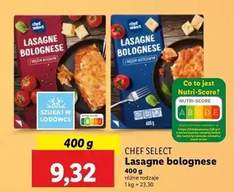 Lidl Lasagne bolognese z mięsem wieprzowym Chef Select oferta