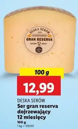 Lidl Gran reserva 12 msc Deska Serów Lidla oferta