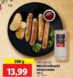 Lidl Kiełbaski wieprzowe mini Grill And Fun oferta