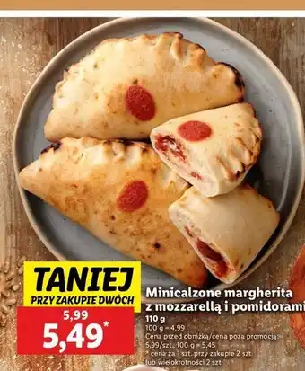 Lidl Minicalzone margherita i mozzarella z pomidorami oferta