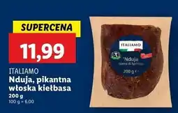 Lidl Kiełbasa włoska pikantna nduja Italiamo oferta
