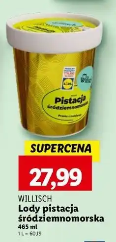 Lidl Lody pistacja śródziemnomorska Willisch oferta