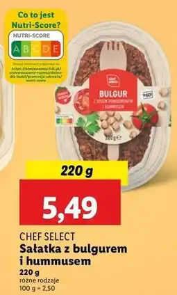 Lidl Sałatka bulgur z sosem pomidorowym kostkami sera i hummusem Chef Select oferta